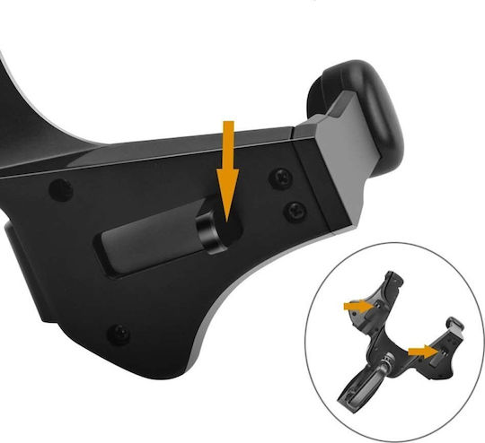 Naxius Holder Mirror Suport Auto pentru Telefon cu cârlige reglabile Neagră