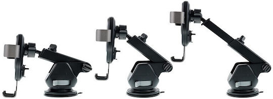 CarMotion CarMotion Gravity Βάση Κινητού Αυτοκινήτου με Ρυθμιζόμενα Άγκιστρα Μαύρη