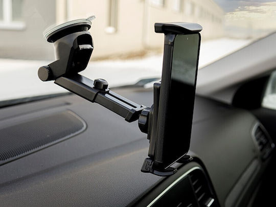 CarMotion Βάση Κινητού Αυτοκινήτου με Ρυθμιζόμενα Άγκιστρα Μαύρη