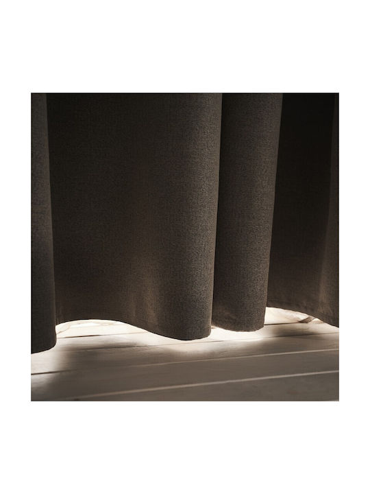 Gofis Home Κουρτίνα Συσκότισης με Τρέσα Nap 129 Μπεζ 155x280εκ.
