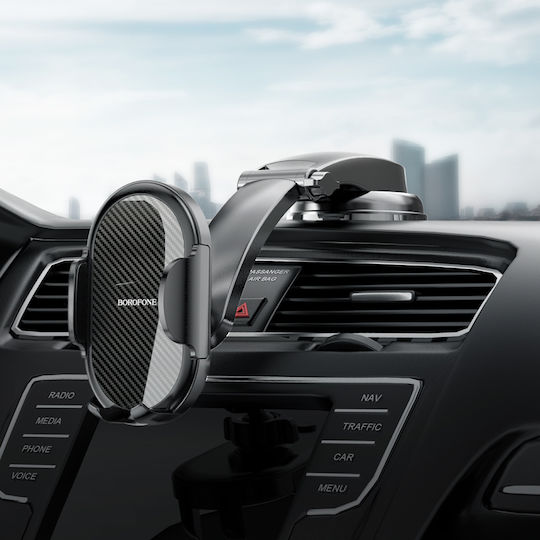 Borofone Car Mobile Mount 4.7" - 7" with Adjustable Hooks Black