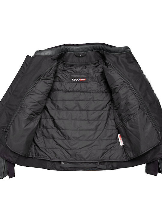 Nordcode Racer Oversize Мъжко Мотоциклетно яке Кожено Черен