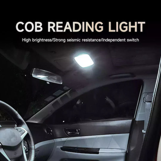Led Vehicle Ceiling Light Strong Light 87 Led Cob 8700lm 12/24v Switch 2 Pieces Tc-179