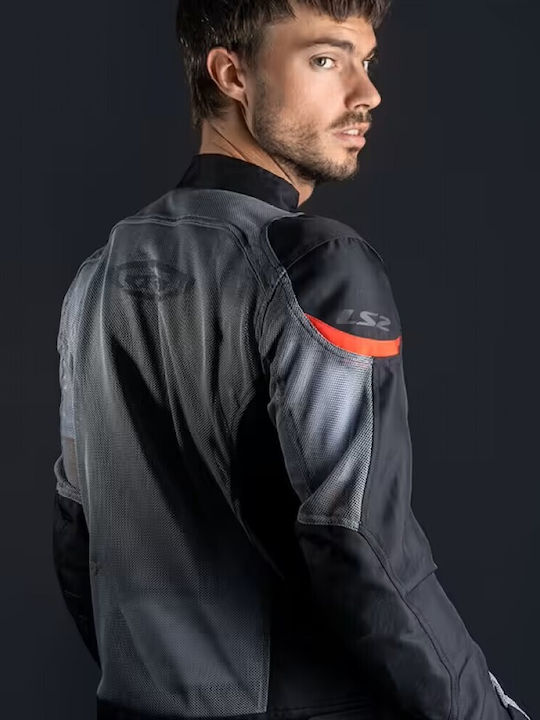 LS2 Airy Summer Men's Motorcycle Jacket Black/Grey/Red