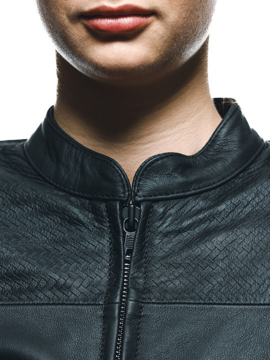 Dainese Itinere Γυναικείο Μπουφάν Μηχανής Δερμάτινο 4 Εποχών Μαύρο