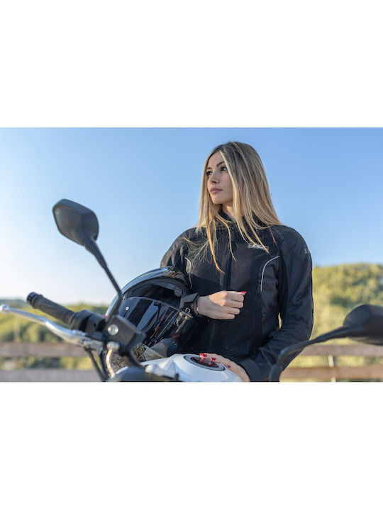 LS2 Airy Summer Men's Motorcycle Jacket Black/ White