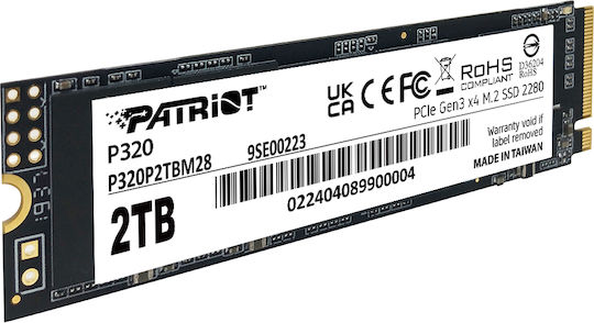 Patriot Viper P320 SSD 2TB M.2 Type with PCI Express 4.0 Connection