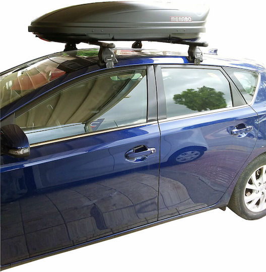 Menabo Roof Bars Metallic 130cm. 2012-2019 (with Roof Rack Legs) Silver
