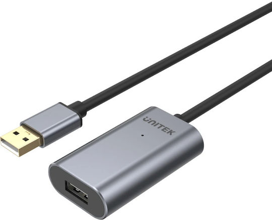 Unitek 20m USB 2.0 Cable A-Male to A-Female Gray (Y-274)