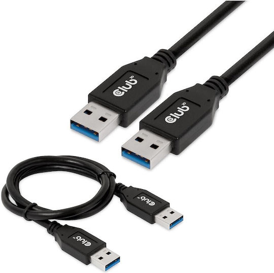 Club-3d Cable Usb-a 3.1 Gen 2 Male To Male 0.5 M Black Cac-1409