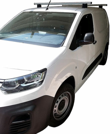 Nordrive Таванни Стелки за Автомобил от Алуминий за Citroen Berlingo 2018+ Комплект с Крака Сребрист МП.CBERLINGO.12
