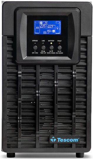 Tescom Neoline Pro 1102 ST UPS On-Line 2000VA 1800W with 3 Schuko Power Plugs
