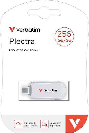 Verbatim 256GB USB 2.0 Stick with connection USB-C White