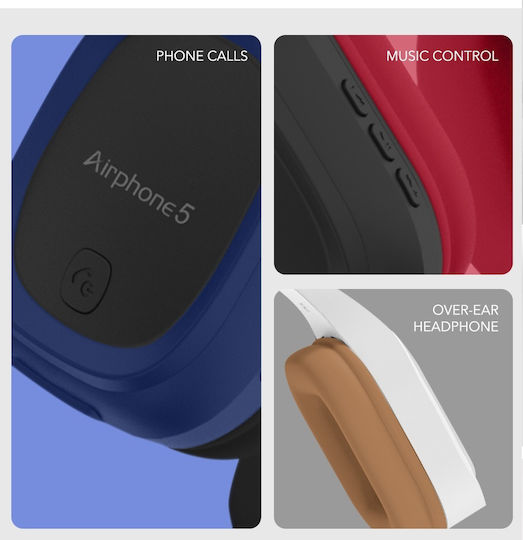 Sonic Gear Airphone 5 Fără fir / Cu fir Over Ear Căști cu 10 ore de Funcționare Albastre