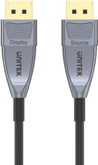 Unitek Cable DisplayPort male - DisplayPort male 20m Μαύρο (C1618GY)