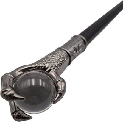 Decorative Staff Ball Metallic Display Knife 95 Cm Black
