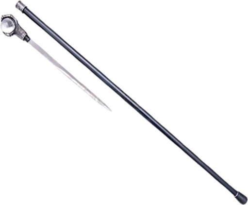 Decorative Staff Ball Metallic Display Knife 95 Cm Black
