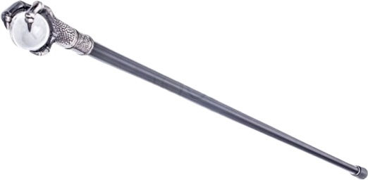 Decorative Staff Ball Metallic Display Knife 95 Cm Black