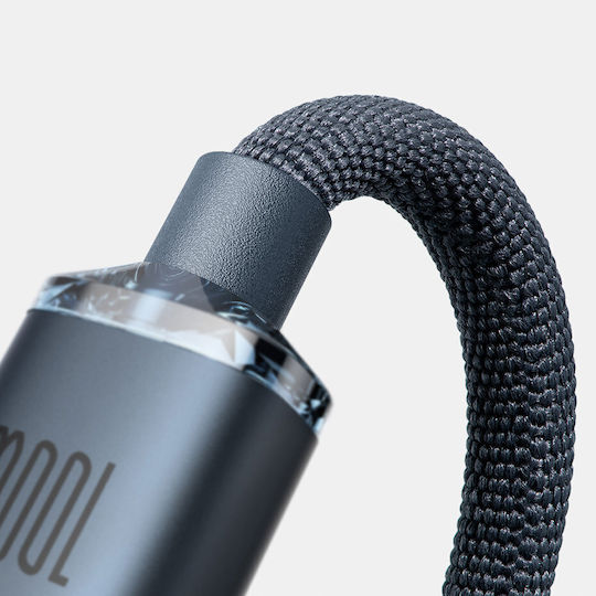Baseus Crystal Shine Series USB 2.0 Cable USB-C male - USB-C 100W PD Μαύρο 2m CAJY000701