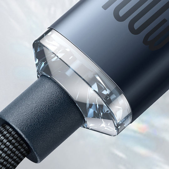 Baseus Crystal Shine Series USB 2.0 Cable USB-C male - USB-C 100W PD Μαύρο 2m CAJY000701