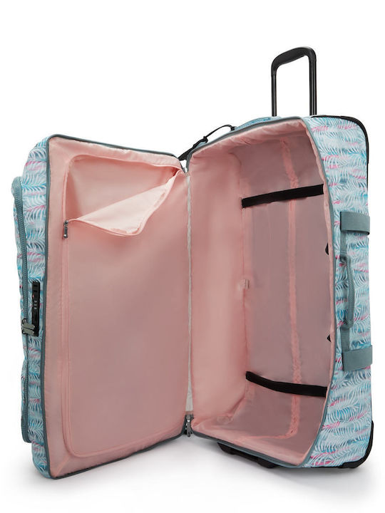 Kipling Valiză Mare De Călătorie Din Material Textil Palmtree Leaves Cu 4 Roți Înălțime 76 Cm