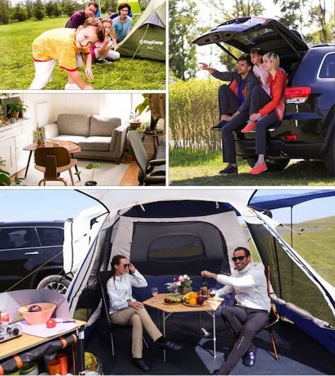 KingCamp Τραπέζι Αλουμινίου για Camping Πτυσσόμενο 22x20x20cm Ασημί