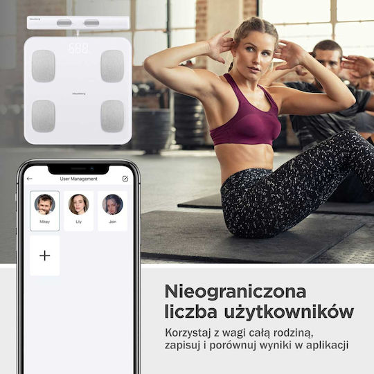 Klausberg Smart Bathroom Scale 180kg with Bluetooth White KB-7853