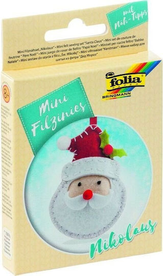 Filz-Nähset Ornament Weihnachtsmann 10x7cm