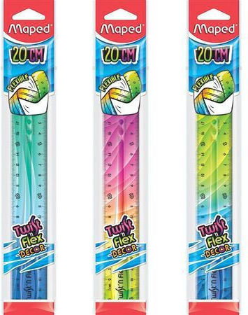 Maped Twist 'n Flex Χάρακας Πλαστικός 20cm (Διάφορα Χρώματα)