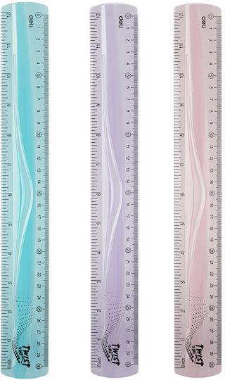 Deli Χάρακας Πλαστικός 30cm (Διάφορα Χρώματα)