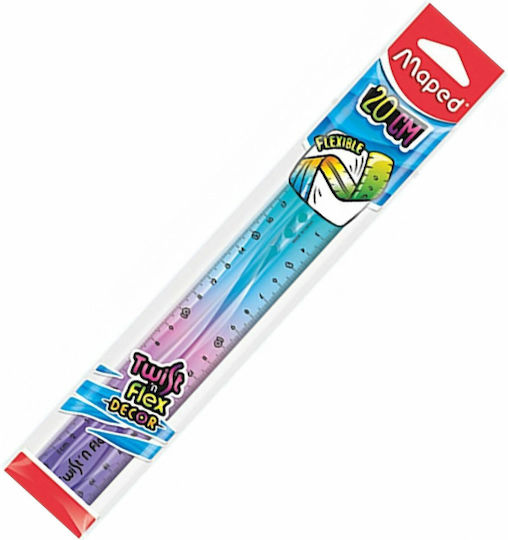 Maped Χάρακας Πλαστικός 30cm Twist 'n Flex Μωβ