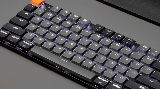 Keychron K1 V6 QMK K1X-B1 Wireless Gaming Mechanical Tenkeyless Keyboard with Keychron Red Switches and RGB Lighting English US