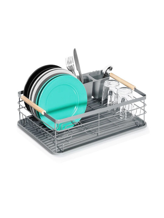 Vilde Metallic Gray Cutlery Drainer 42.5x32x14.5cm