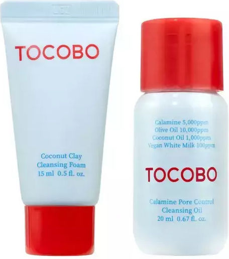 Tocobo Double Cleansing Mini Duo Set de Călătorie pentru Hidratare & Acnee 2buc
