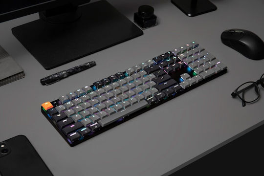 Keychron K5 V2 K5X-B4 Wireless Gaming Mechanical Keyboard with Keychron Banana switches and RGB lighting (English US)