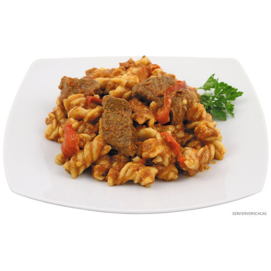 MFH Goulash Beef with Noodles Ready Meal with Meat Pasta 556kcal 400gr 10 Years