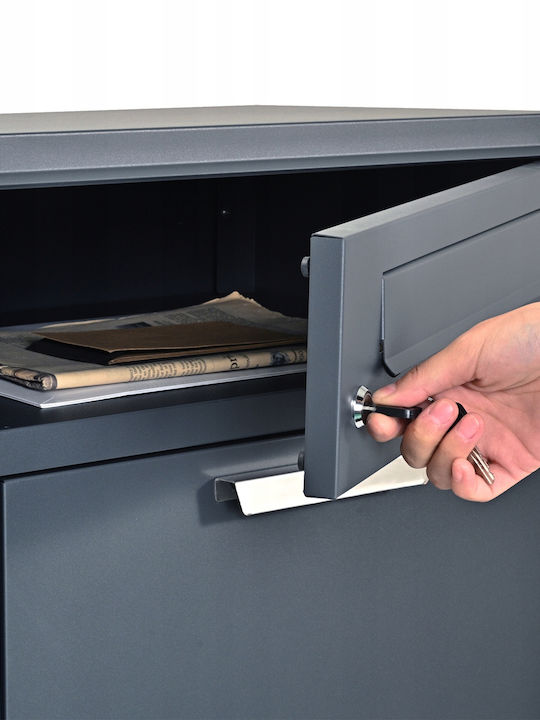 Jumi Außenbereich Briefkasten Metallisch in Gray Farbe