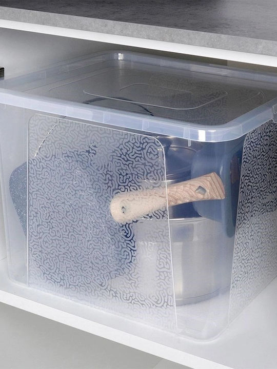 Vilde Kunststoff Aufbewahrungsbox mit Deckel Transparent 40x33x30cm 1Stück