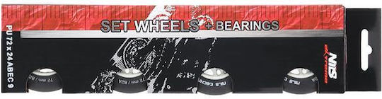 Pu 76x24 82a Black Matte 4 Pcs + Abec-9 8 Pcs Nils Extreme Set