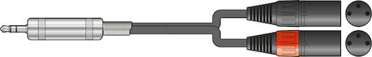 Chord Classic Leads 3.5mm to 2 XLR Stereo 1.0m