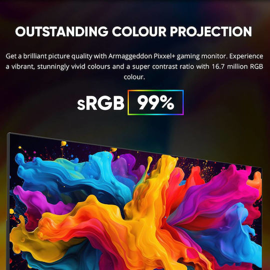 Armaggeddon PF24HD Super IPS Gaming Monitor 23.8" FHD 1920x1080 με Χρόνο Απόκρισης 7ms GTG
