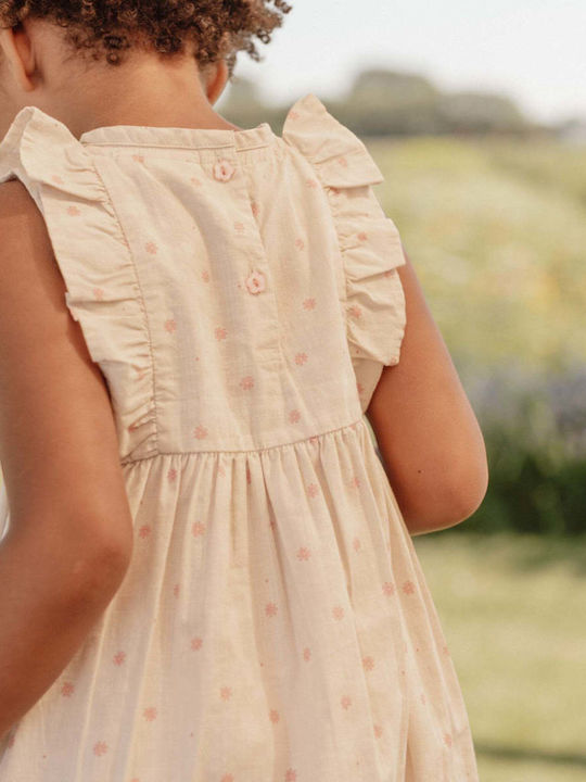 Children's Dress Sleeveless Floral Sand