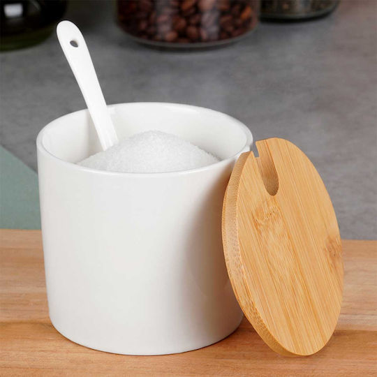 Vilde Zuckerdose Servieren Keramik Weiß 1Stück