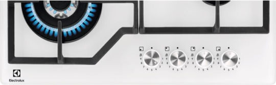 Electrolux Εστία Υγραερίου Αυτόνομη με Απορροφητήρα 59x52εκ. Λευκή