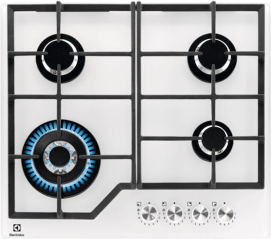 Electrolux Εστία Υγραερίου Αυτόνομη με Απορροφητήρα 59x52εκ. Λευκή