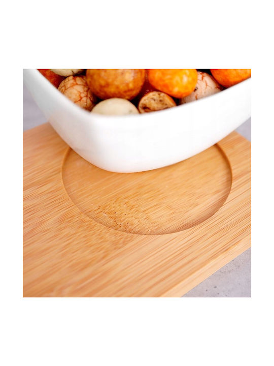 Excellent Houseware Μπωλ Σερβιρίσματος Στρογγυλό από Πορσελάνη Λευκό 4τμχ 8720573502184