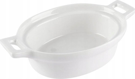Excellent Houseware Oval Hitzebeständiges Kochgeschirr für Soufflé aus Porzellan 14x9x4cm 3 Stück