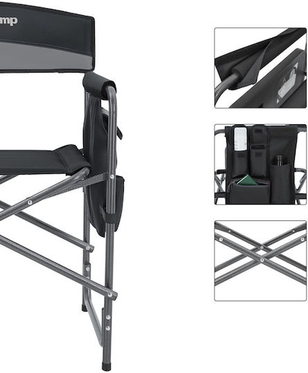 KingCamp Director's Chair Beach Black 52x52cm