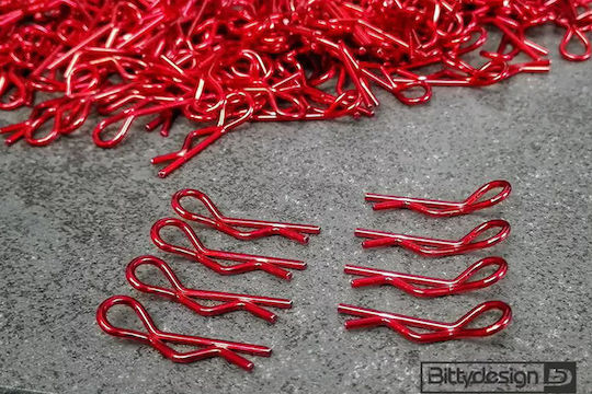 Bittydesign 1/10 Body Clips Kit 8 Red