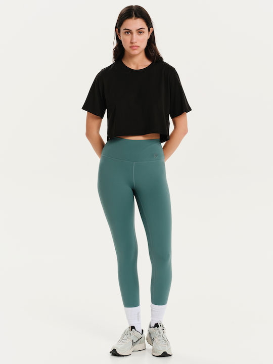 Γυναικείο Αθλητικό Crop T-shirt Μονόχρωμο